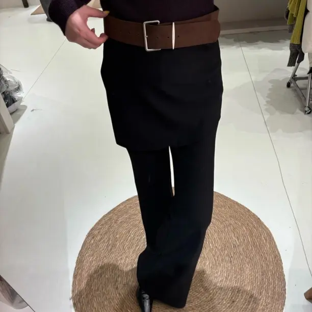 加绒屁帘微喇裤 显瘦显腿长