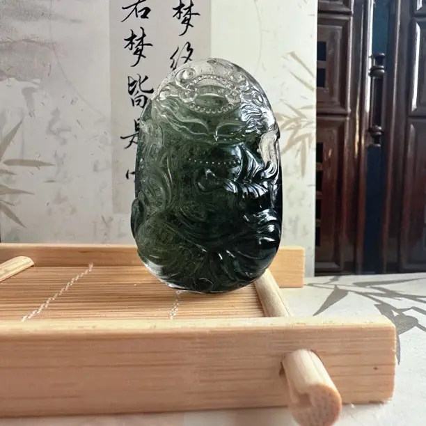 非金属仿水晶吊坠 【如意堂奶奶设计】（隐富）九尾古月吊坠