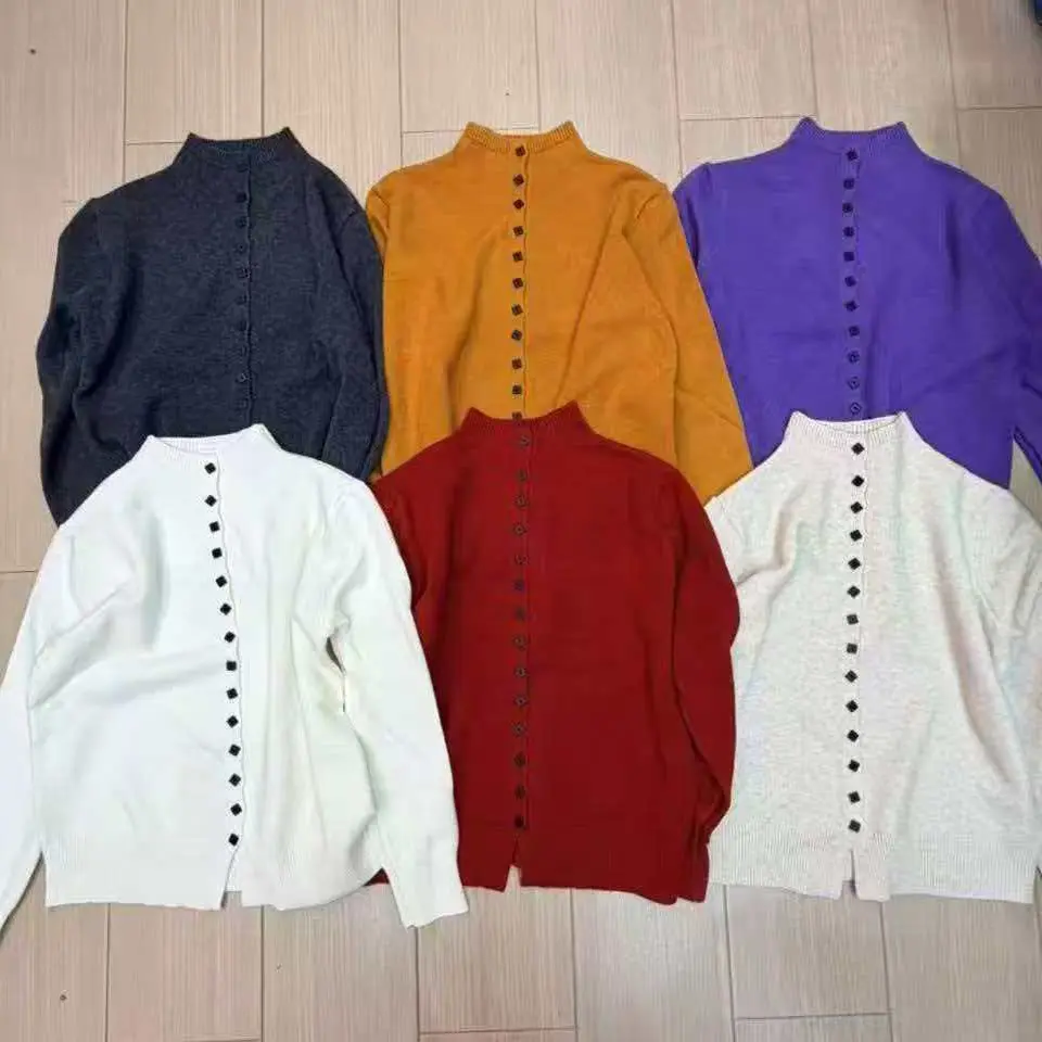 【排扣针织】秋冬新款韩系百搭显瘦排扣长袖针织开衫