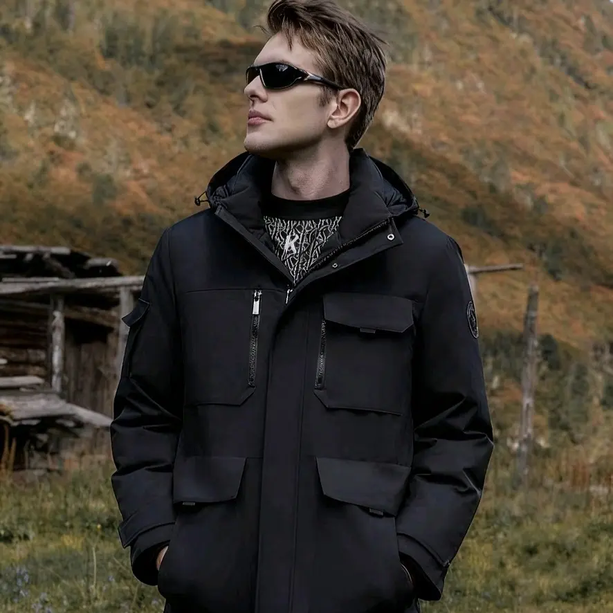 海LZJ三防科技运动外套男秋冬加厚保暖防风防寒短款连帽