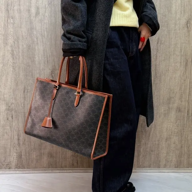 99新 Celine/思琳 TriompheCabas 凯旋门老花托特包手提包