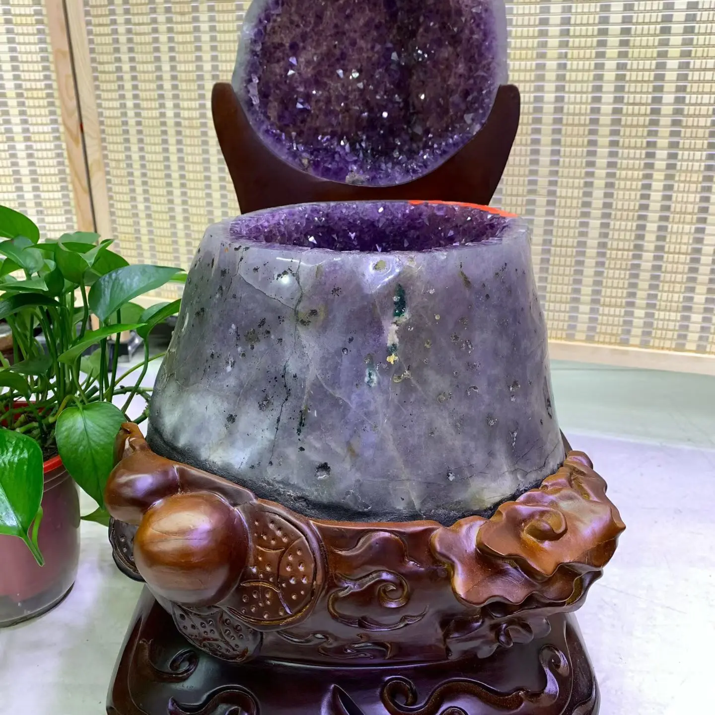 巴西天然紫水晶摆件