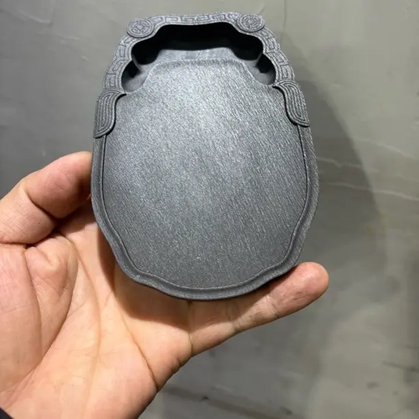 歙砚老坑 罗纹坑细罗纹 尺寸12.8/9/1.6/cm