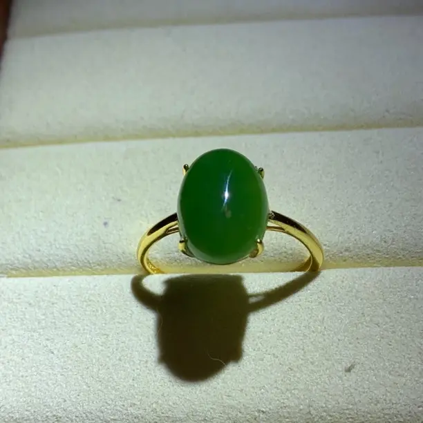 【六六和田玉】天然和田玉碧玉戒指编号：A15