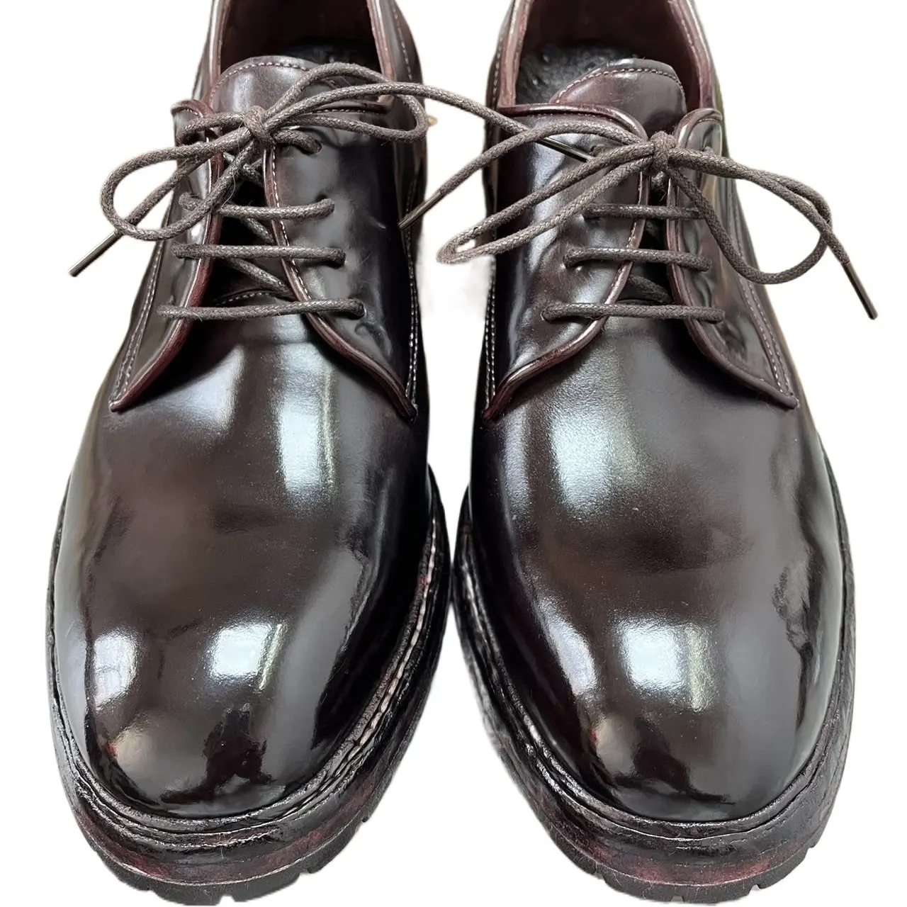 马臀皮重工水洗德比鞋固特异工艺 商务男士真皮大底