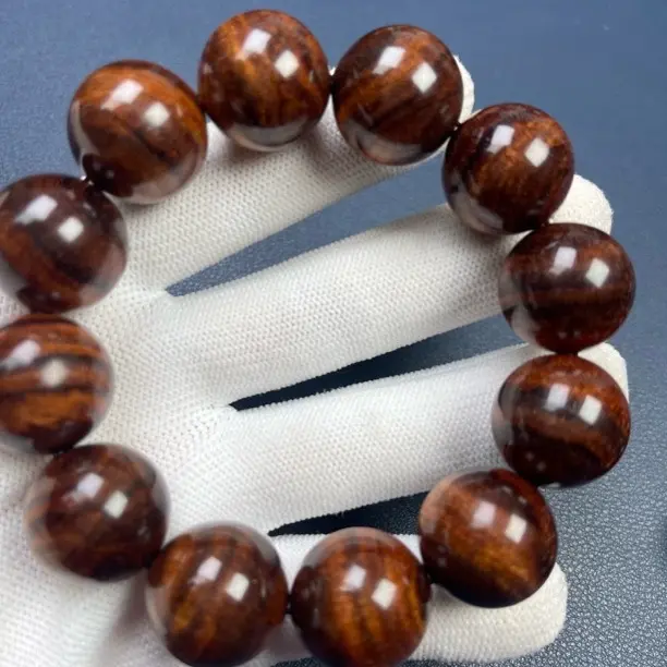 金丝水波纹文玩佛珠手串男女款饰品