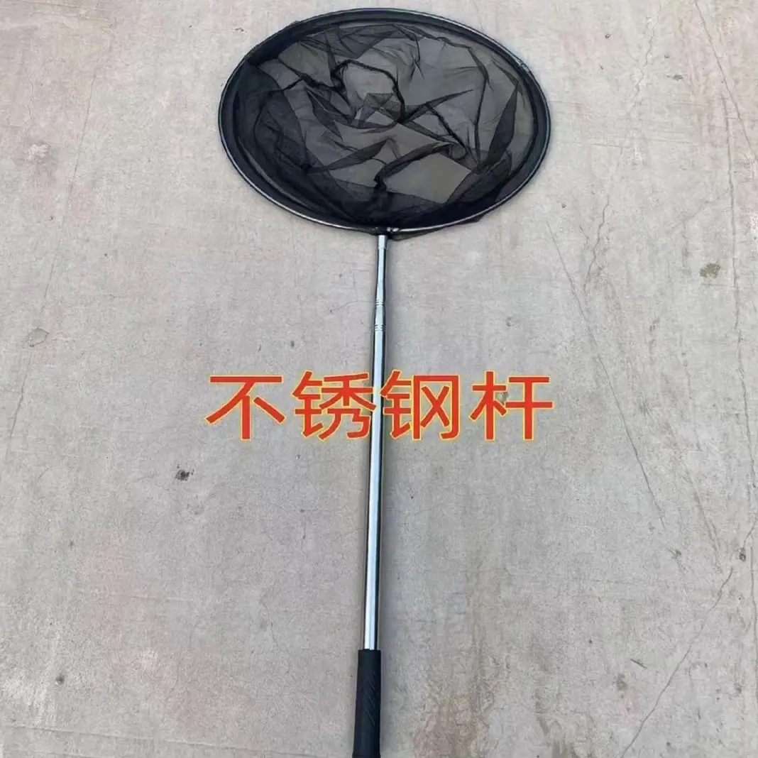 不锈钢可折叠加深网兜伸缩抄网户外捞鱼实用渔具