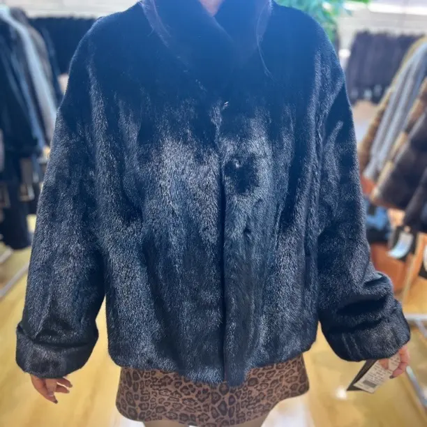 水貂立领整貂皮草外套女年轻时尚气质显瘦轻奢百搭秋冬新款