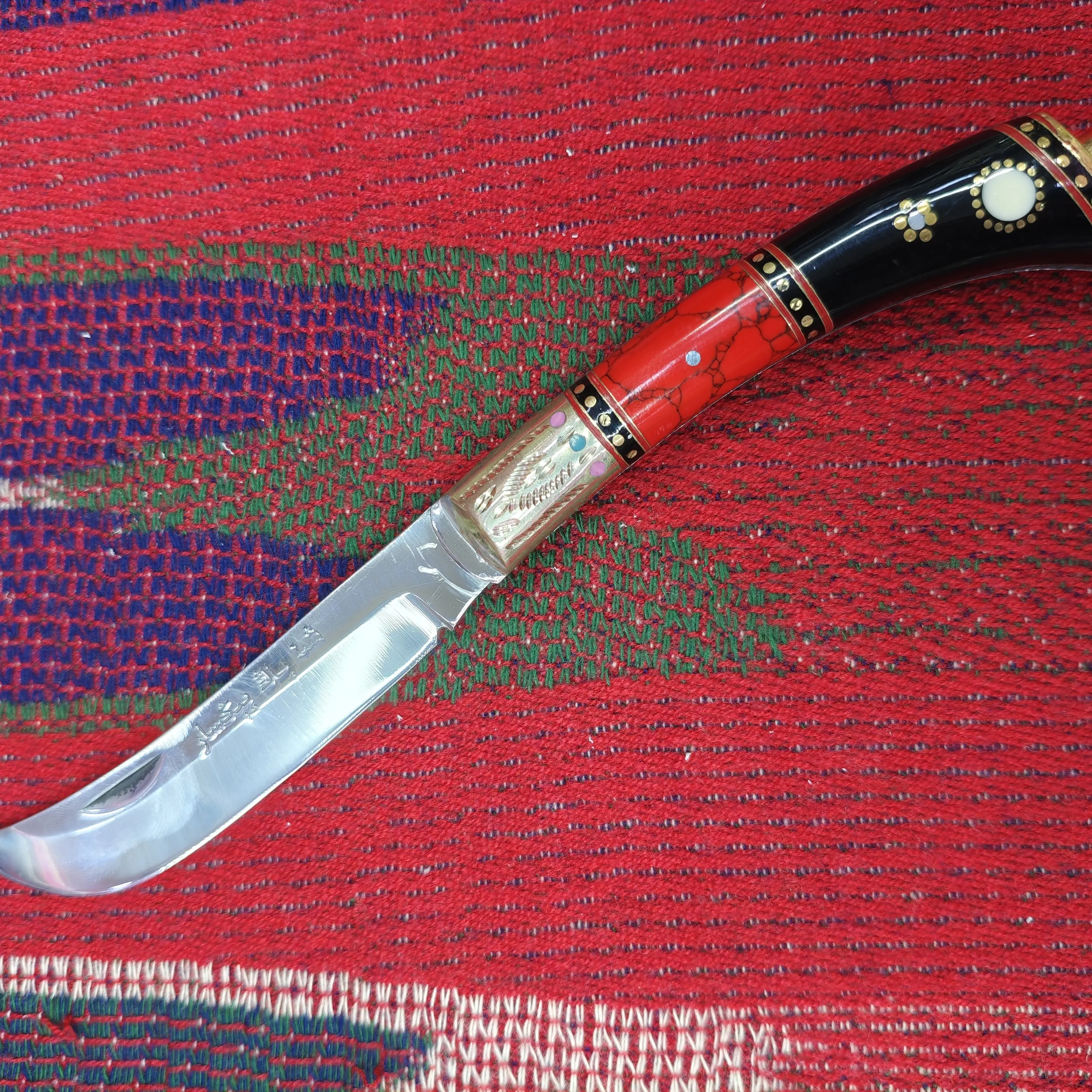 英吉沙手工折叠刀 马蹄形