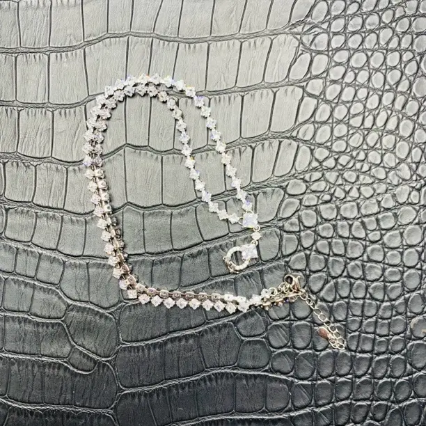 铜合金合成锆石项链 颈链小众设计轻奢百搭饰品万能链1298