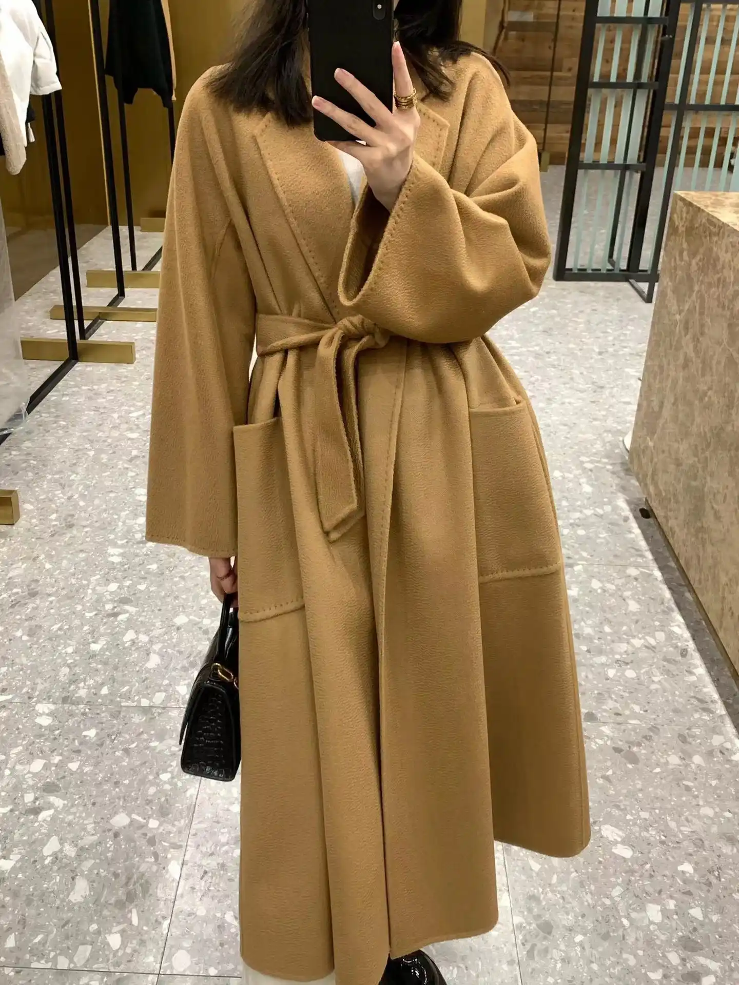 S101-200毛呢外套时尚百搭秋冬中长款韩版【一码一拍】