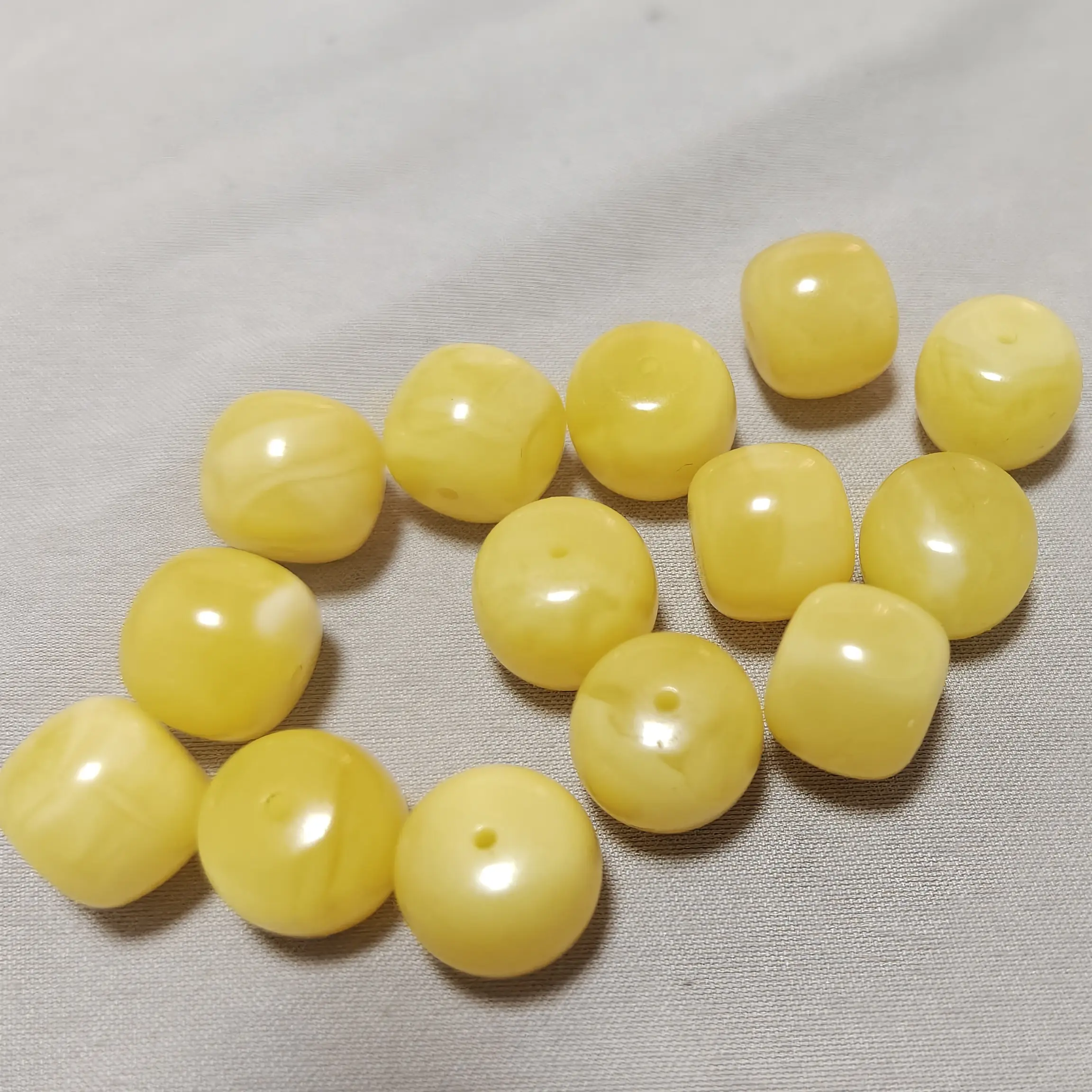 原矿蜜蜡11mm左右满蜡妖花俄料老型桶珠圆珠金刚猴头DIY文玩配饰