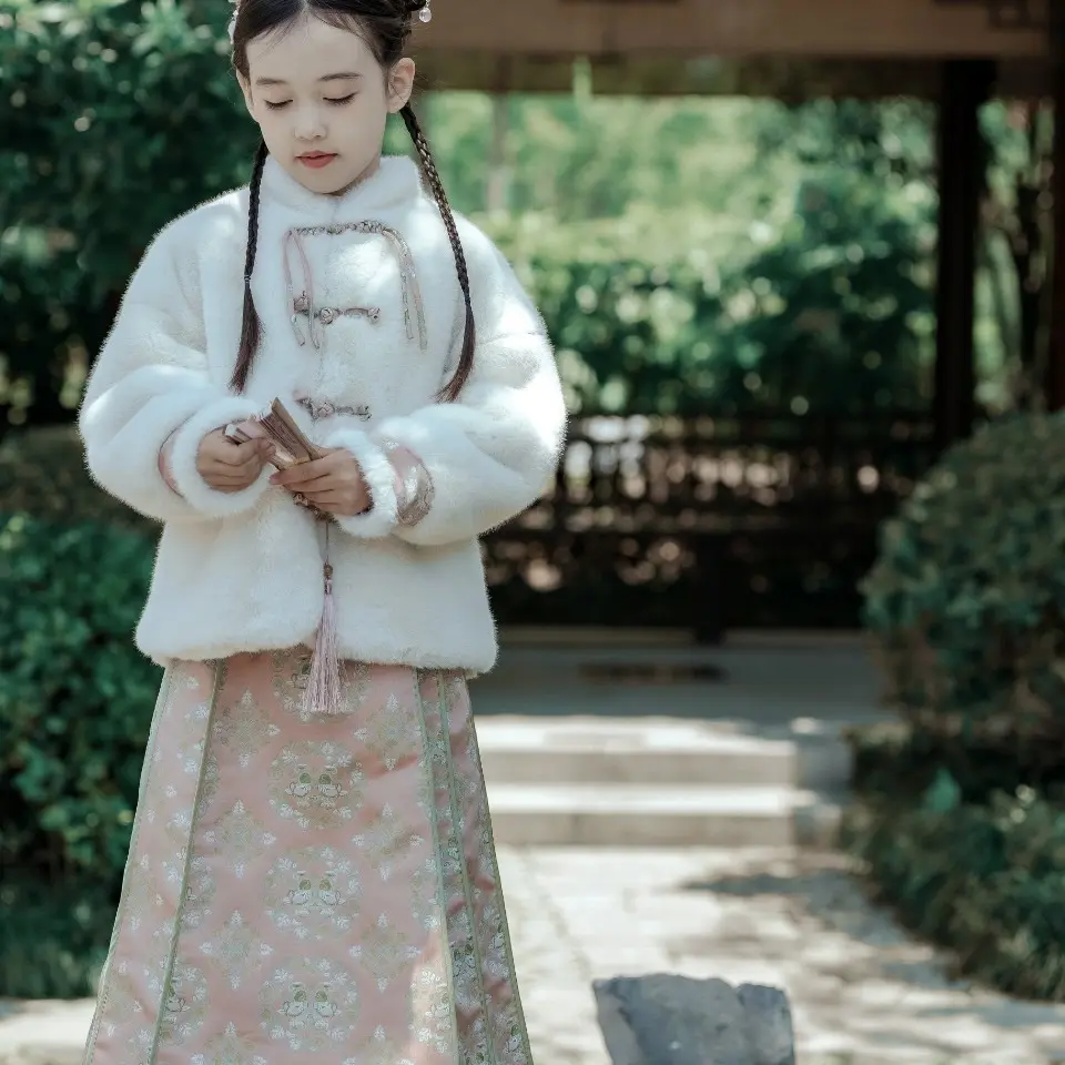 过年服加厚女童秋冬新中式国风汉服拜年服外套