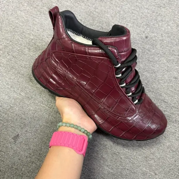 25036-2-酒红色-羊毛-稀有皮-男士休闲鞋