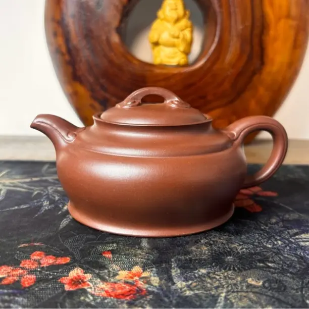 300cc半手工紫泥如意线丞紫砂壶