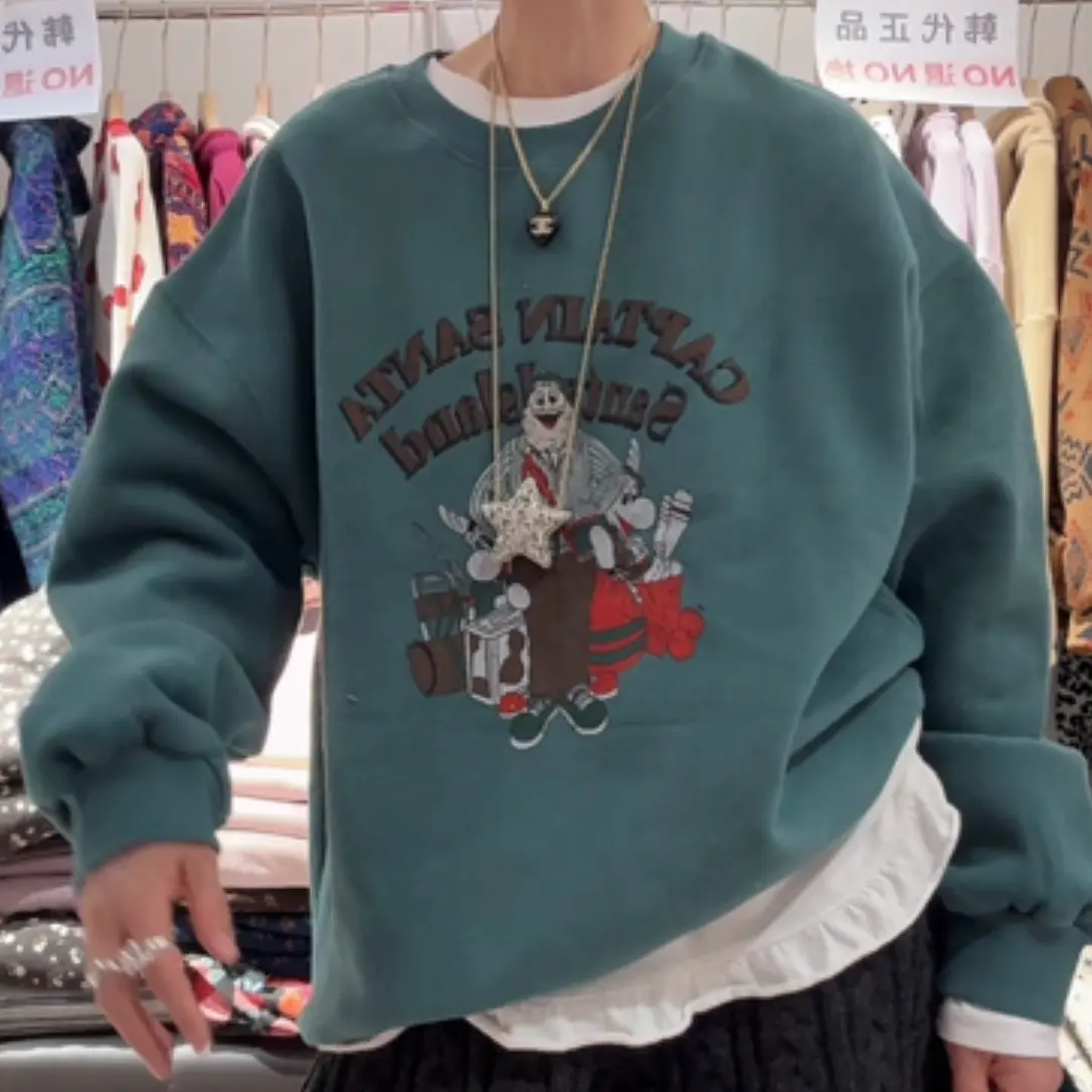 舜 韩代正品绿色圣诞圆领卫浴