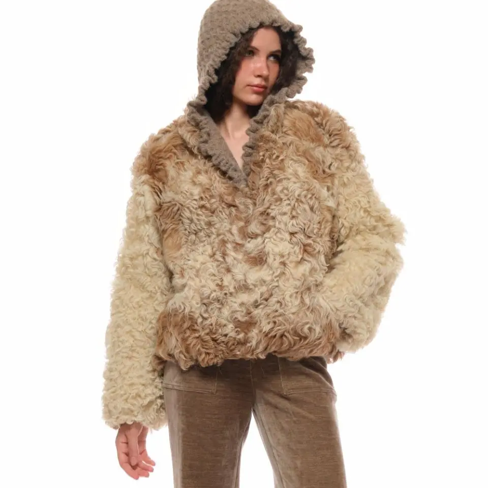 Pannpann Susie西班牙提格拉多羊毛立领外套