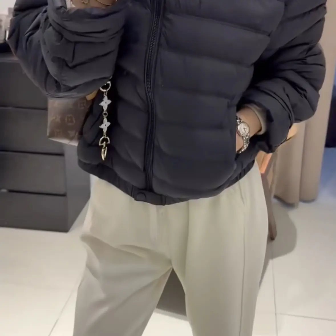 女士立领优等品厚款极简纯色女款保暖女经典