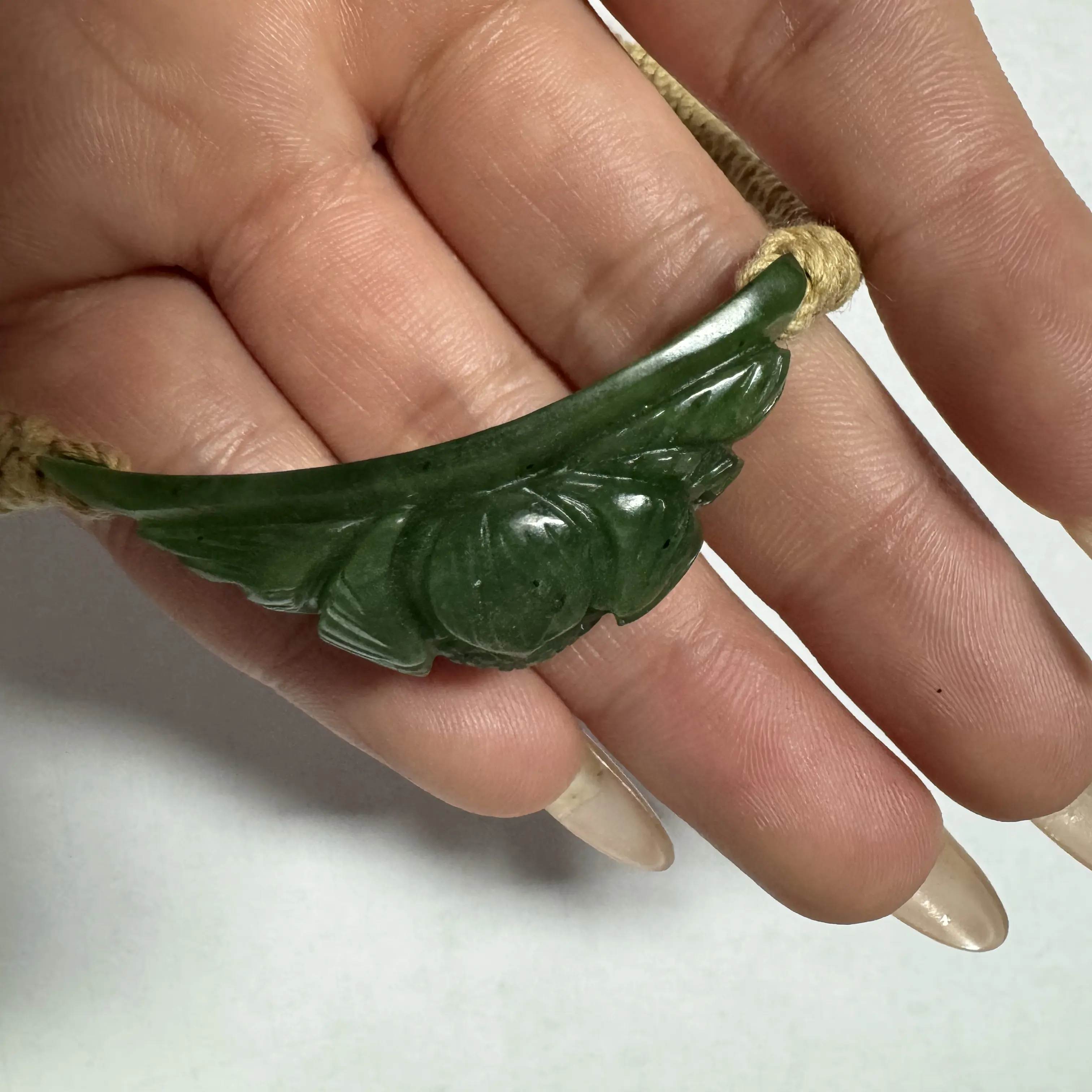 天然和田玉老坑碧玉牡丹花手链单圈轻奢高级感多样性发