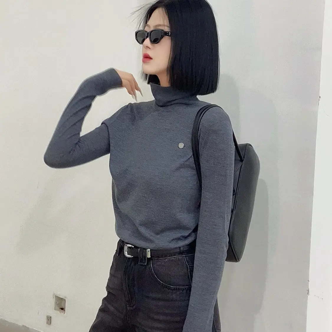 mithworld巴素兰澳毛高领针织衫打底衫秋冬