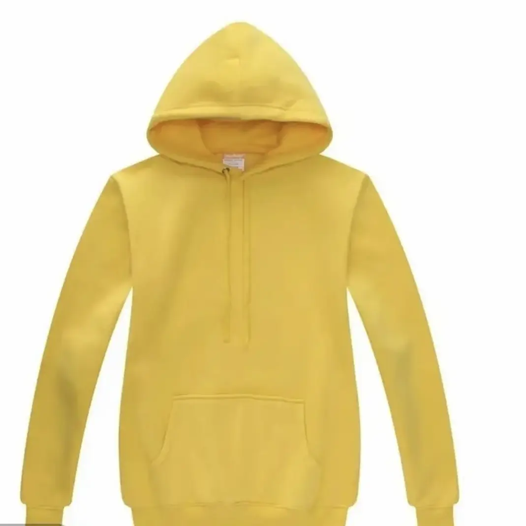 秋冬季连帽卫衣男纯蓝色宽松加绒加厚保暖休闲百搭青少