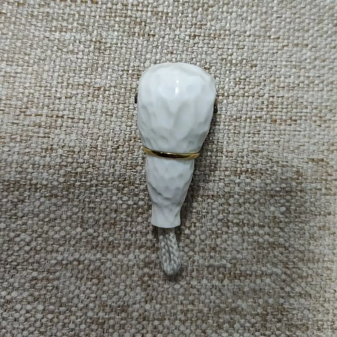 天然猛犸牙无相三通冰料满纹文玩配饰支持复检