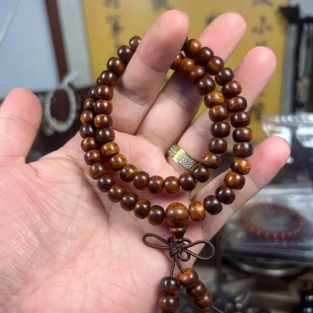 黄花梨珠手串文玩男女款木质佛珠手链