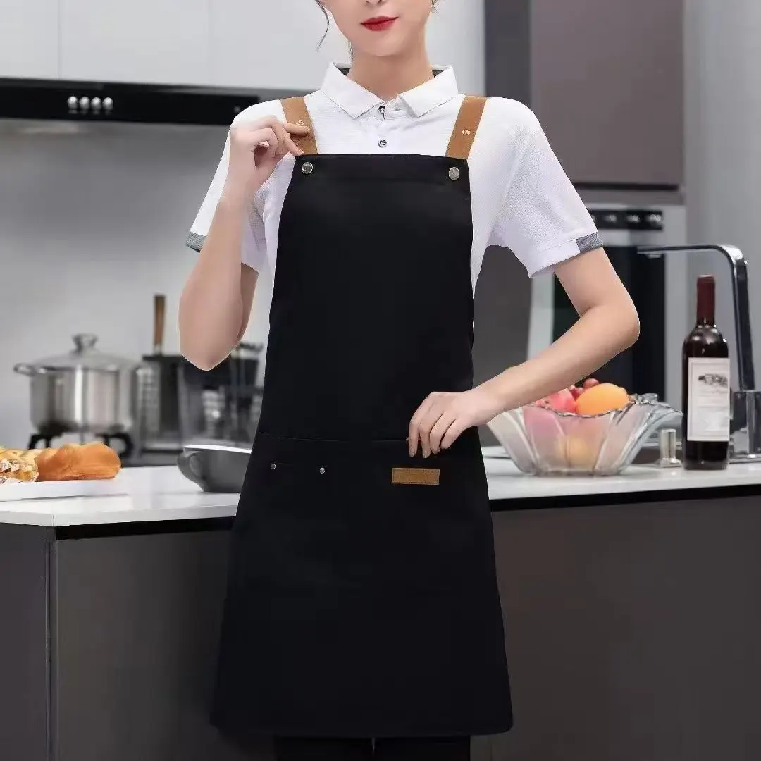 简约围裙印字奶茶防水工作服防油