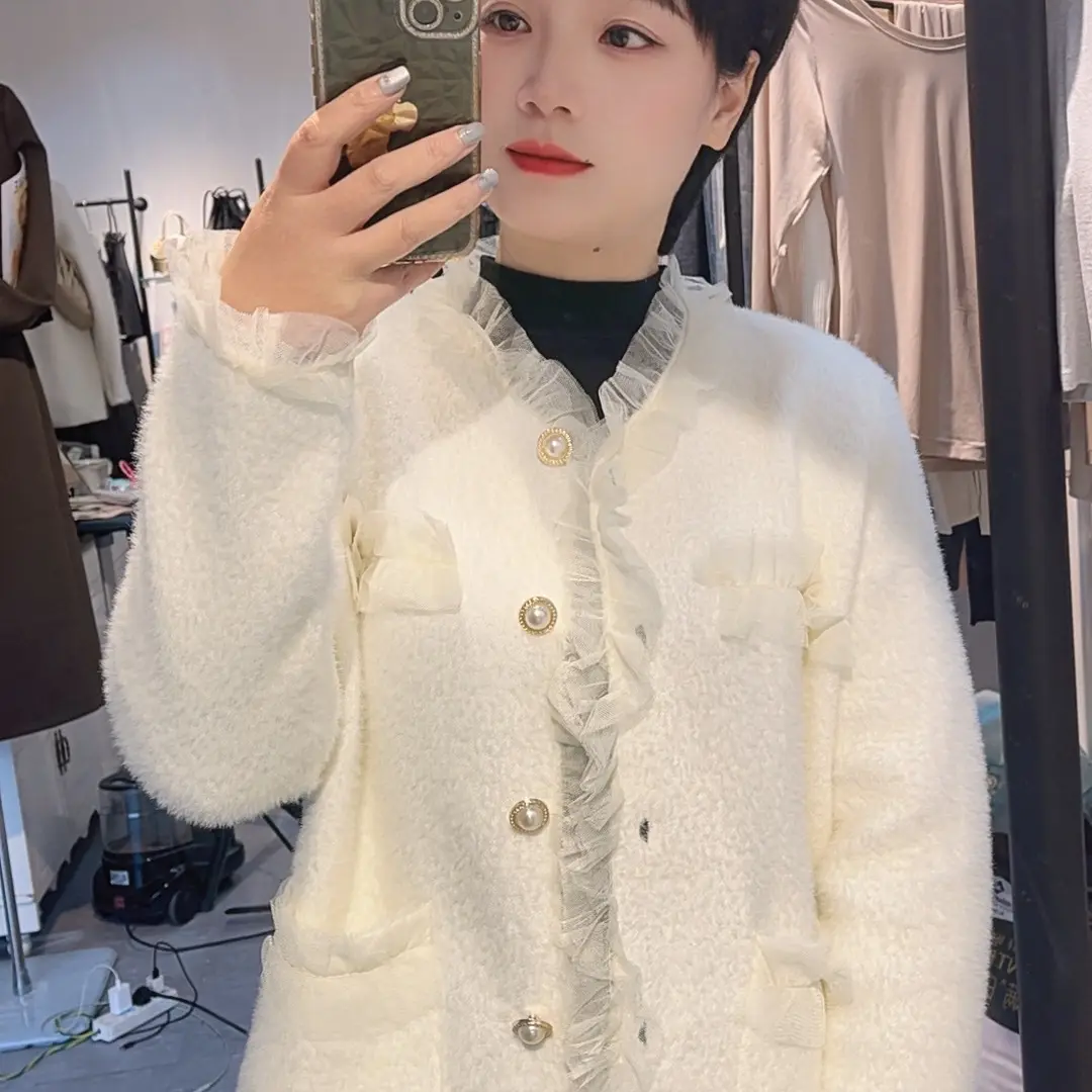 重工百搭短外套女时尚法式短款休闲风秋冬小香风开衫