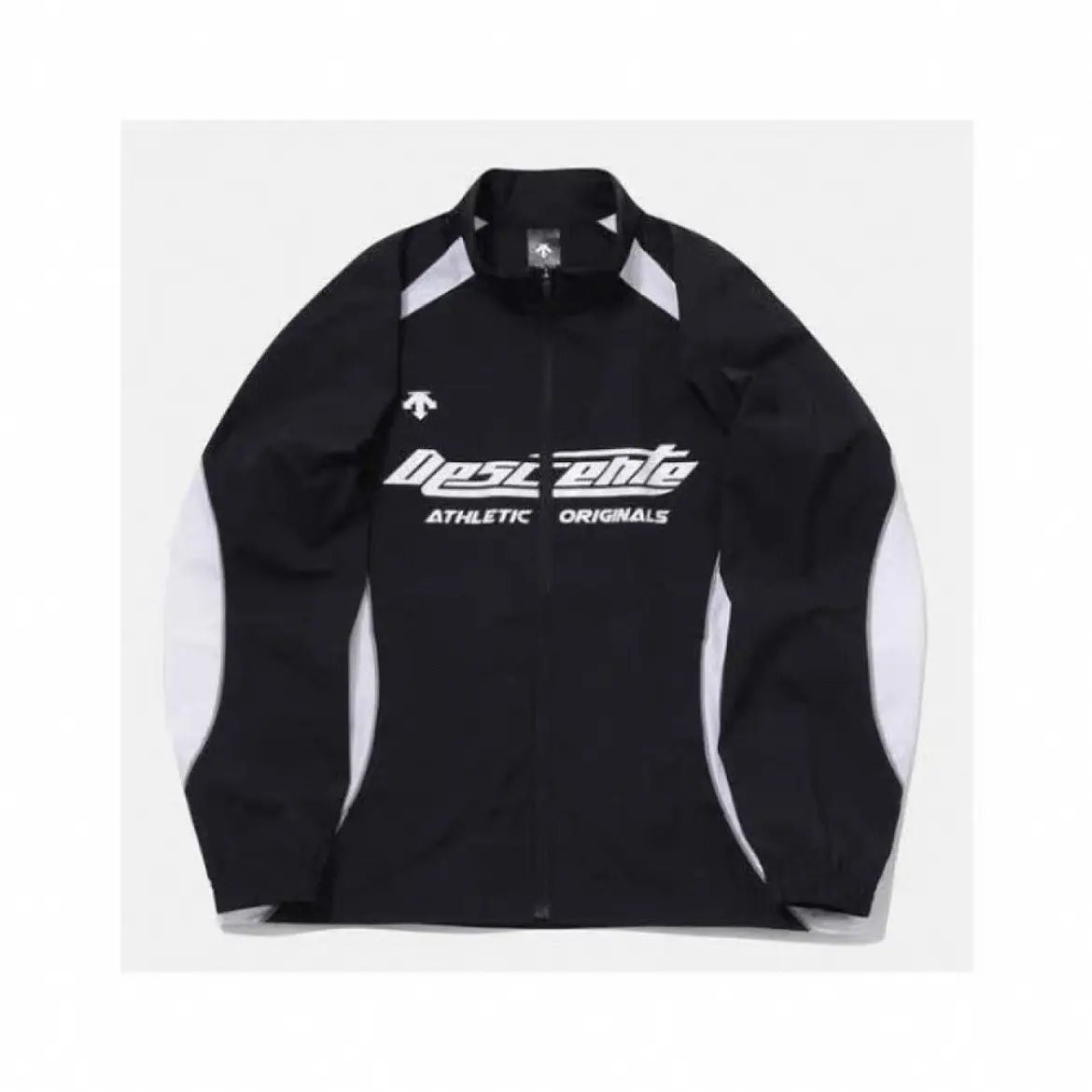 迪桑特拉链立领宽松黑色夹克