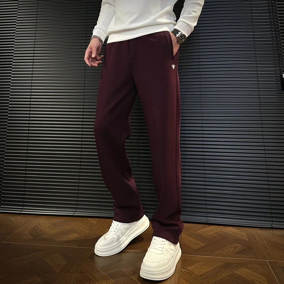 【高品质】2025男士冬季高端轻奢潮流舒适加厚加绒宽松休闲裤