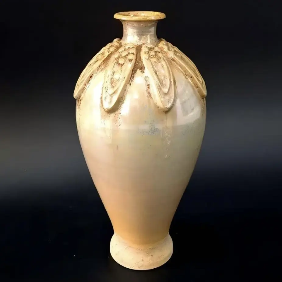 101景德镇手工陶瓷花瓶花器摆件中号高18cm口径7cm