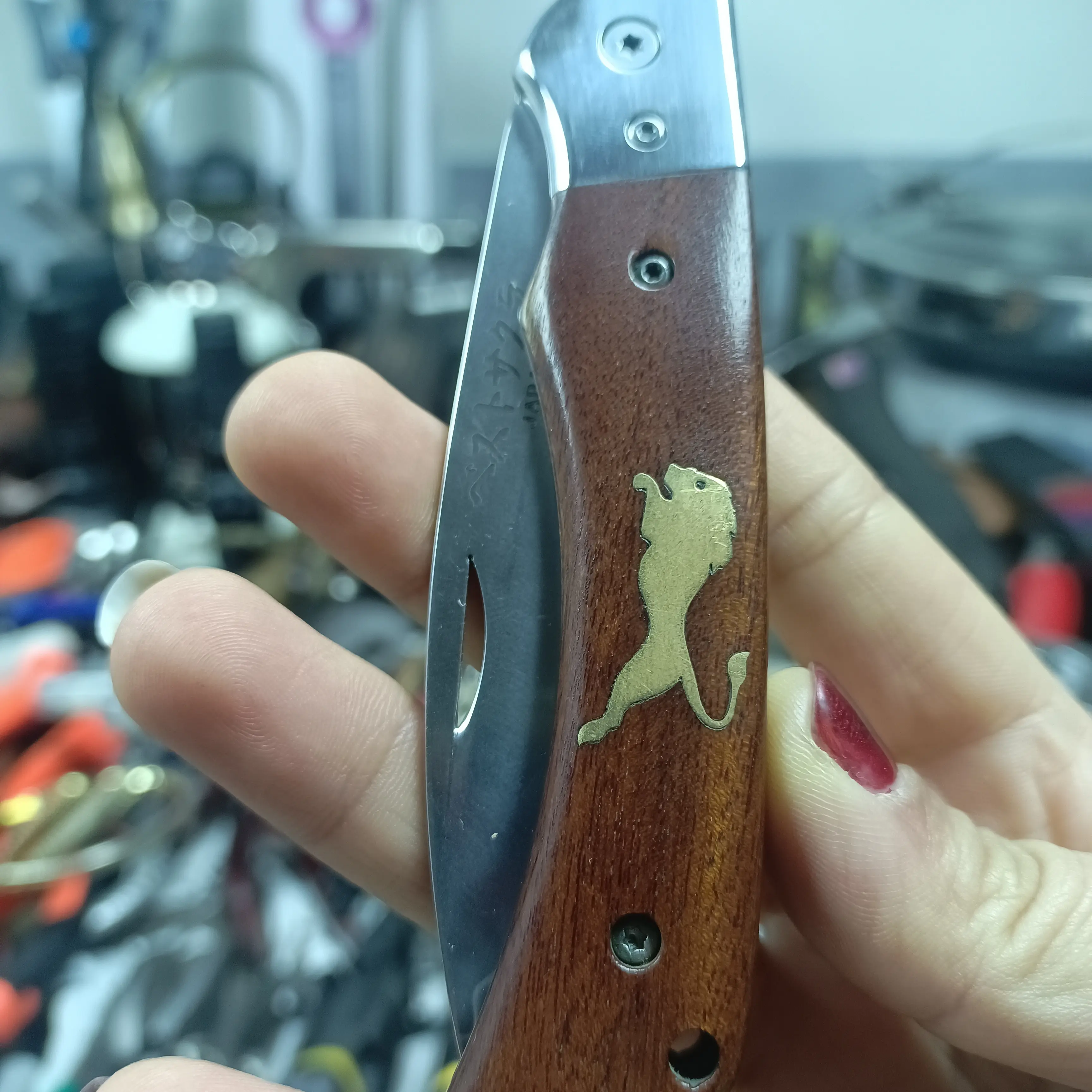 实木手柄 狮子图片