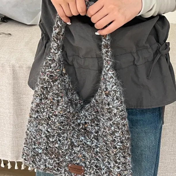 织女日常｜腋下手提大容量通勤包包手混线钩织材料包成品包包