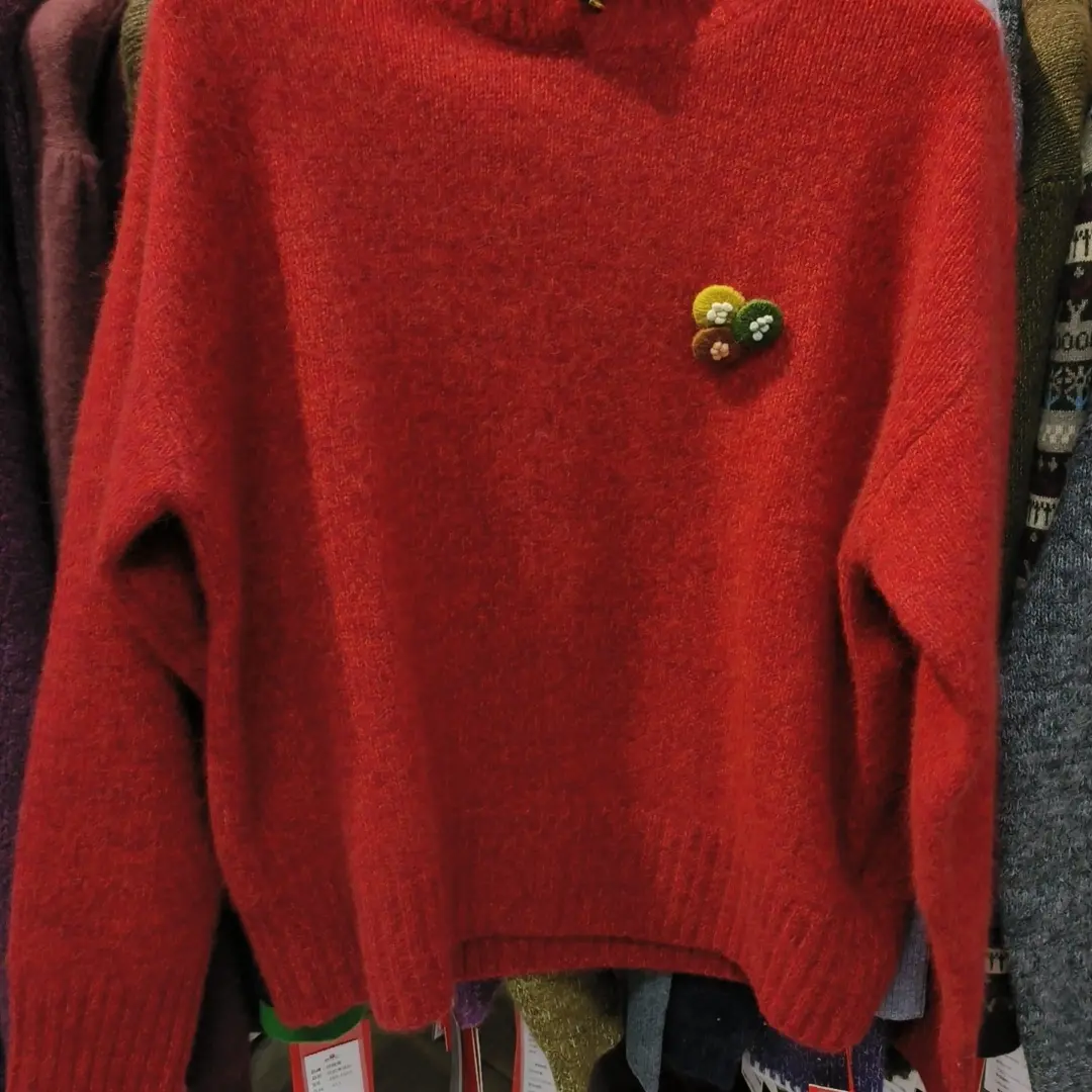 2025新款休闲加厚高领浣熊绒毛衣