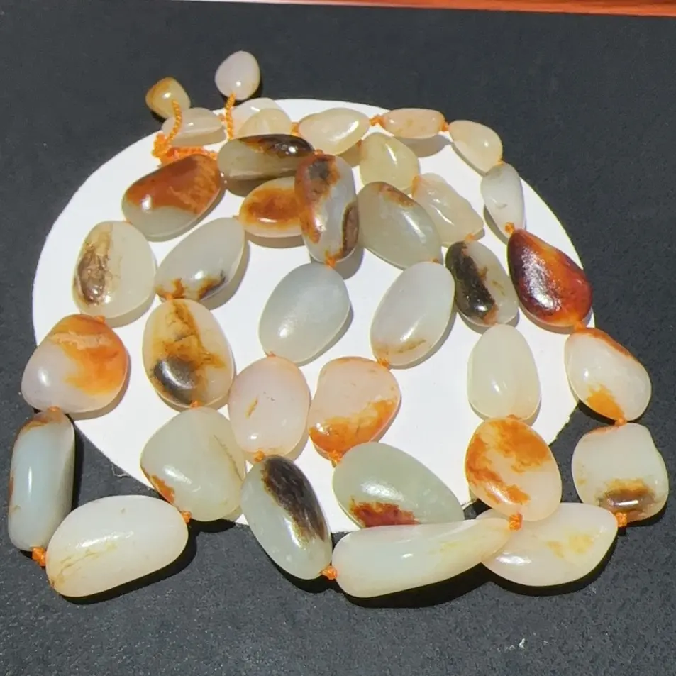 原石红油皮随形男女款手工编织彰显独特韵味