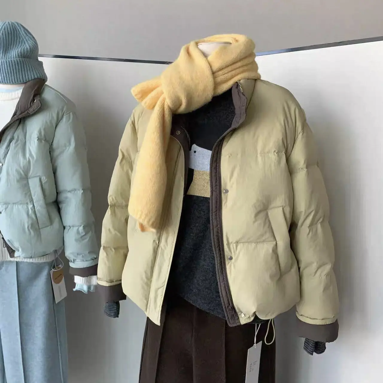 短款女冬季宽松休闲百搭立领白鸭绒韩版小个子保暖外套