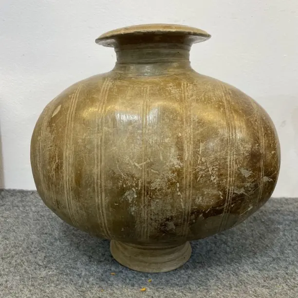 手工流釉设计复古风格花器增添家居艺术氛围