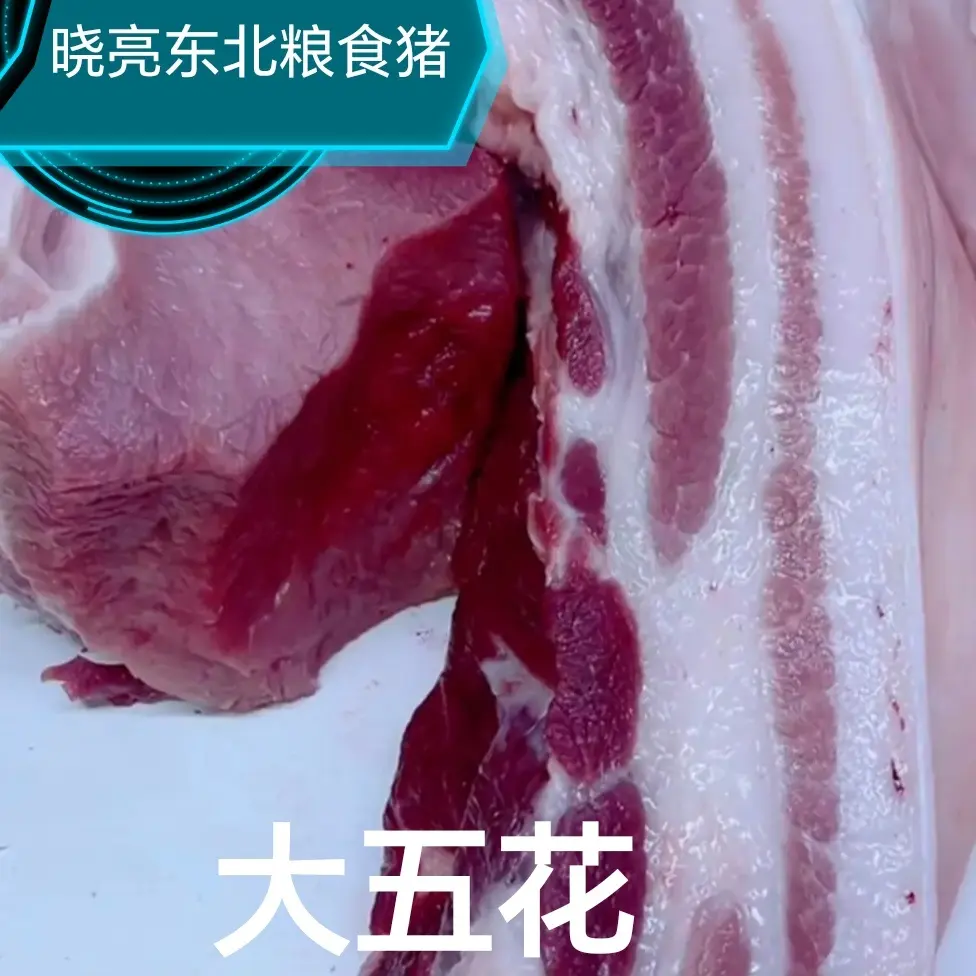 带皮五花肉东北纯粮食猪肉顺丰包邮