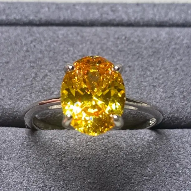 阿富汗金丝雀 简单轻奢开口戒指8*10尺寸004