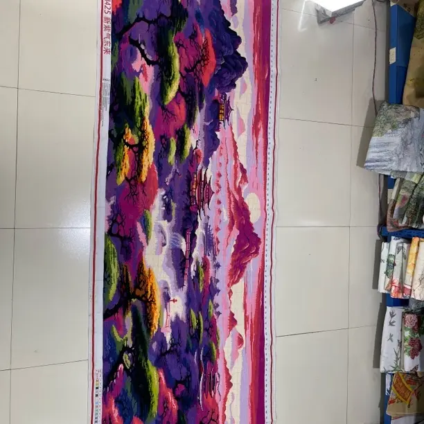 纯手工十字绣成品紫气东来客厅大幅装饰挂画