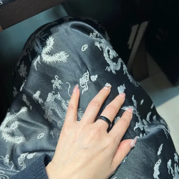 新中式复古印花高腰显瘦百搭直筒丝绒亮片半身裙