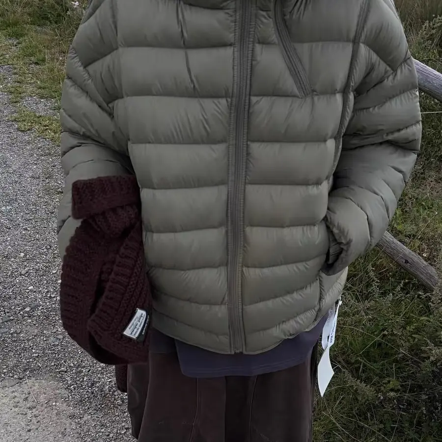 常规宽松型连帽休闲羽绒服8068