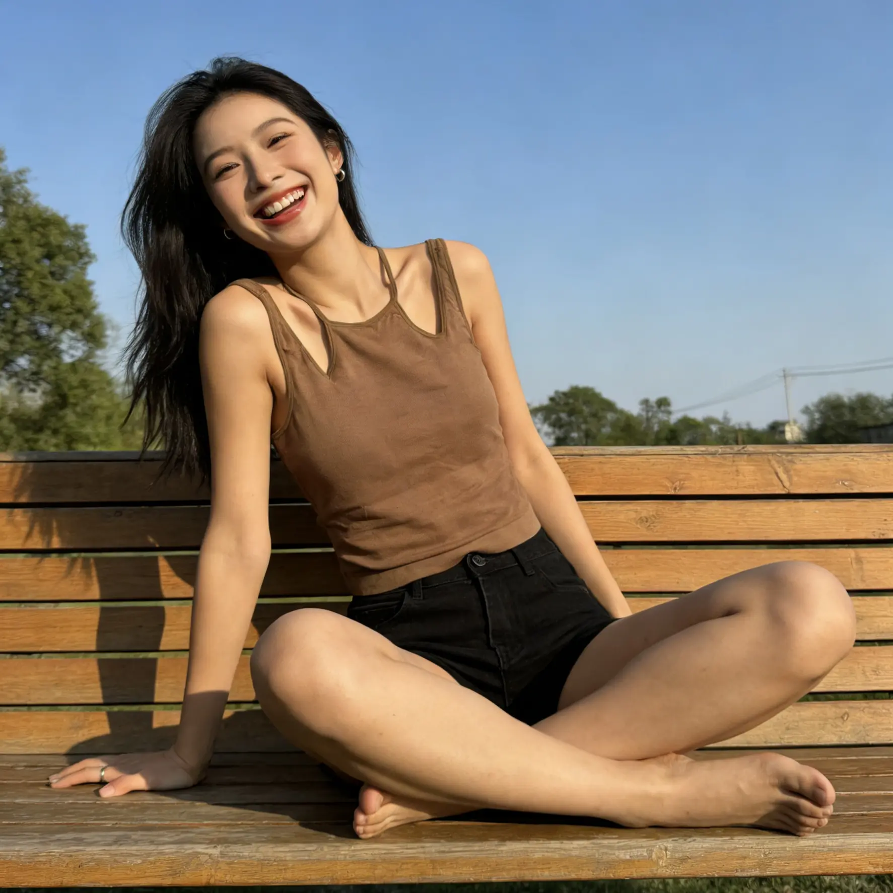 辣妹风外穿链条带胸垫美背吊带背心女式性感上衣