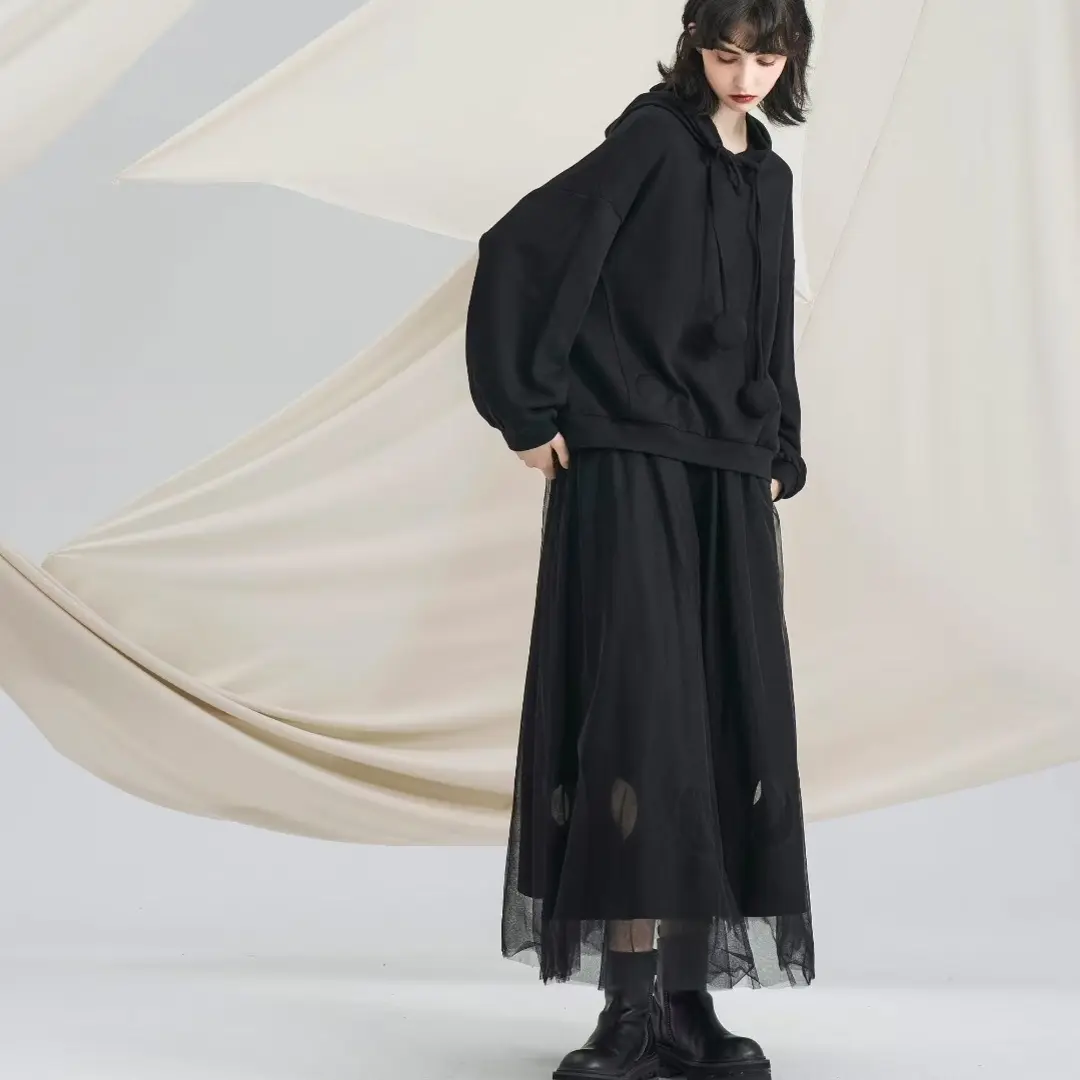 断码福利设计款均码，无身材要求，女士秋季新款慵懒风宽松连帽卫衣