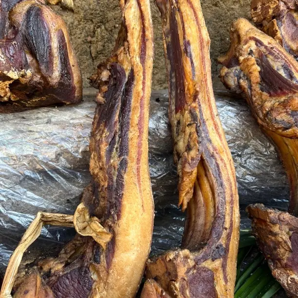 （林夕专属）云南昭通农家柴火烟熏腊肉五花肉现场称重