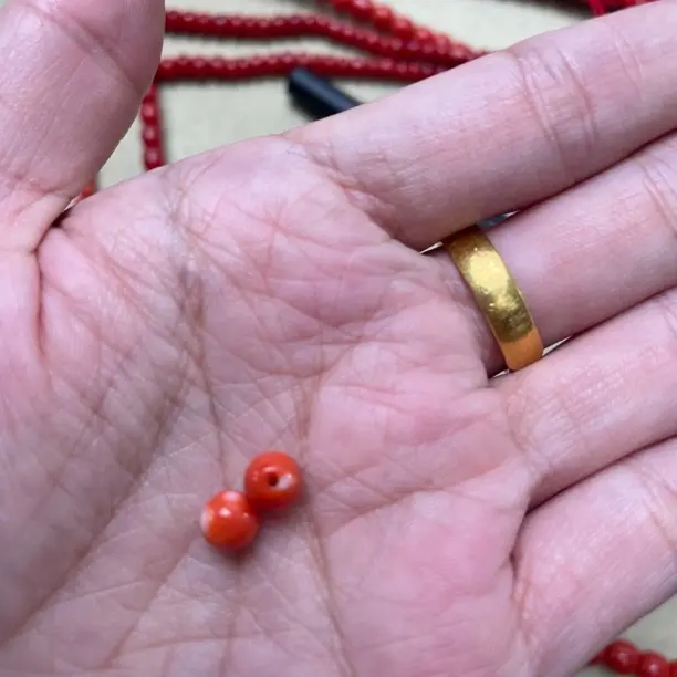 天然珊瑚圆珠莫莫60