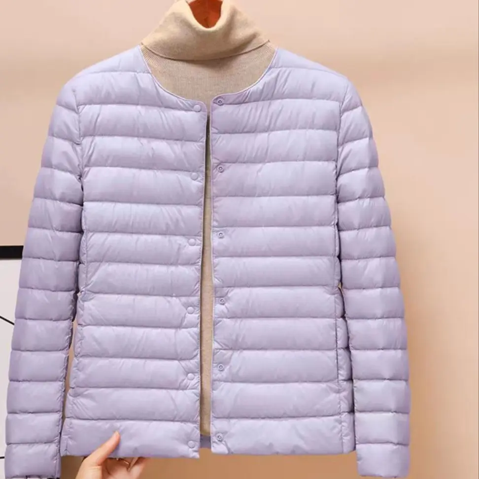 女士冬季新款加厚轻薄短款羽绒服外套