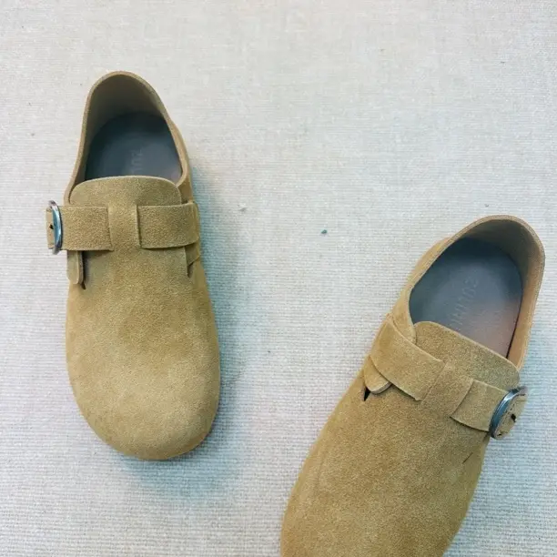 2025年冬装全包勃肯拖 【柔棕磨砂皮+金属扣带 】日常通勤休闲舒适