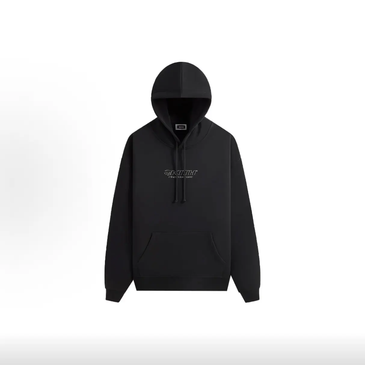 正品KITH Taylermade 24联名款连帽卫衣黑色 纯棉薄绒刺绣logo
